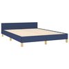 vidaXL Bedframe zonder matras stof blauw 140x200 cm