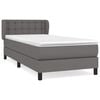 vidaXL Boxspring met matras kunstleer grijs 90x190 cm