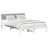vidaXL Bedframe Wit en lichtgrijs 160 x 200 cm Massief grenenhout