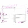 vidaXL Gestoffeerd hoofdbord Donkergrijs 200 cm Massief grenenhout
