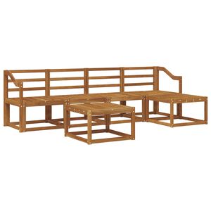 vidaXL Buiten bankenset 6 pcs Naturel