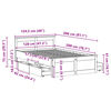 vidaXL Bedframe zonder matras met hoofdbord hout wasbruin 120x200 cm