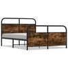 vidaXL Bedframe zonder matras metaal gerookt eikenkleurig 140x190 cm