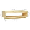 vidaXL Salontafel 110x50x33,5 cm massief grenenhout