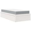 vidaXL Bed met matras massief grenenhout wit 100x200 cm
