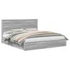 vidaXL Opslag bed met lade Grijs Sonoma 200 x 200 cm Bewerkt hout