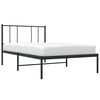 vidaXL Bedframe met hoofdbord metaal zwart 90x190 cm