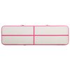 vidaXL Gymnastiekmat met pomp opblaasbaar 700x100x20 cm PVC roze