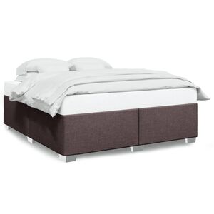 vidaXL Bedframe zonder matras stof donkerbruin 180x200 cm