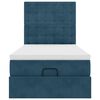 vidaXL Ottoman bed met matrassen 90x190cm fluweel donkerblauw