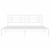 vidaXL Bedframe met hoofdbord metaal wit 193x203 cm