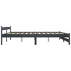 vidaXL Bedframe met 2 lades massief grenenhout donkergrijs 200x200 cm