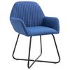 vidaXL Eetkamerstoelen 2 st stof blauw