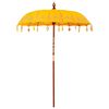 vidaXL Balinese parasol met basis Geel 185 x 185 x 260 cm