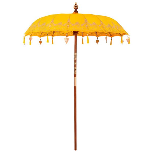 vidaXL Balinese parasol met basis Geel 185 x 185 x 260 cm