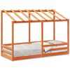vidaXL Kinderbed met bedhuis 75x190 cm massief grenenhout wasbruin
