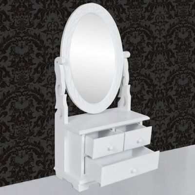 vidaXL Kaptafel met draaiende ovale spiegel MDF