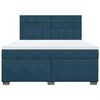 vidaXL Boxspring met matras fluweel blauw 180x200 cm