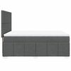 vidaXL Boxspring met matras stof donkergrijs 140x200 cm