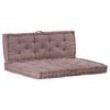 vidaXL Palletvloerkussens 2 st katoen taupe