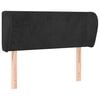 vidaXL Hoofdbord met randen 93x23x78/88 cm fluweel zwart