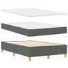 vidaXL Boxspring bed met matras Donkergrijs 120 x 200 cm Stof