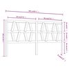 vidaXL Hoofdbord 206x4x100 cm massief grenenhout zwart