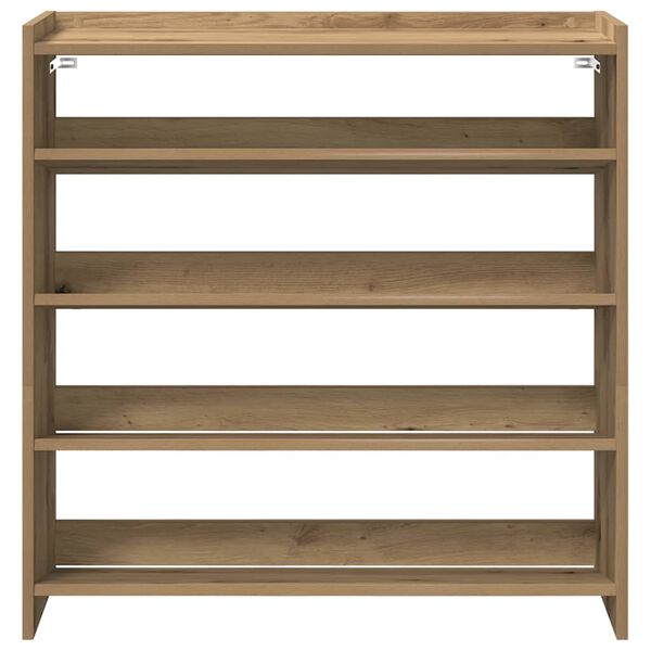 vidaXL Schoenenrek 80x25x81 cm bewerkt hout artisanaal eikenkleur