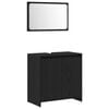 vidaXL Badkamer Kast Zwart Eiken 60 x 33 x 60 cm Bewerkt hout