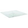 vidaXL Tafelblad 40x40 cm 6 mm gehard glas met marmeren design wit