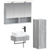 vidaXL Badkamerkastenset 4 pcs Grijs Sonoma 50 x 14,5 x 70 cm
