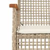 vidaXL 7-delige Tuinset met kussens poly rattan beige