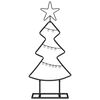 vidaXL Metalen kerstboom met standaard Zwart 60 cm Staal