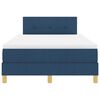 vidaXL LED Box Spring Bed met matras met LED Blauw 120 x 200 cm Stof
