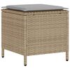 vidaXL 6-delige Loungeset met kussens poly rattan beige