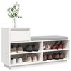 vidaXL Schoenenkast 110x34x61 cm massief grenenhout wit