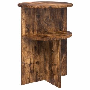 vidaXL Bijzettafel Gerookt eiken &Oslash; 39,5 x 55 cm Bewerkt hout