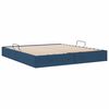 vidaXL Opslag bed met hoofdeinde met opslag Blauw 160 x 200 cm Stof