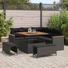vidaXL Tuin Sofa Set met kussen 8 pcs Zwart Poly riet