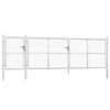 vidaXL Tuinhek van gaas zilverkleurig 500x125 cm gegalvaniseerd staal