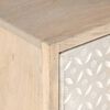 vidaXL Nachtkastje 40x30x50 cm massief mangohout en ijzer