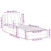 vidaXL Bedframe zonder matras "Zadar" kunstleer zwart en wit 90x200 cm