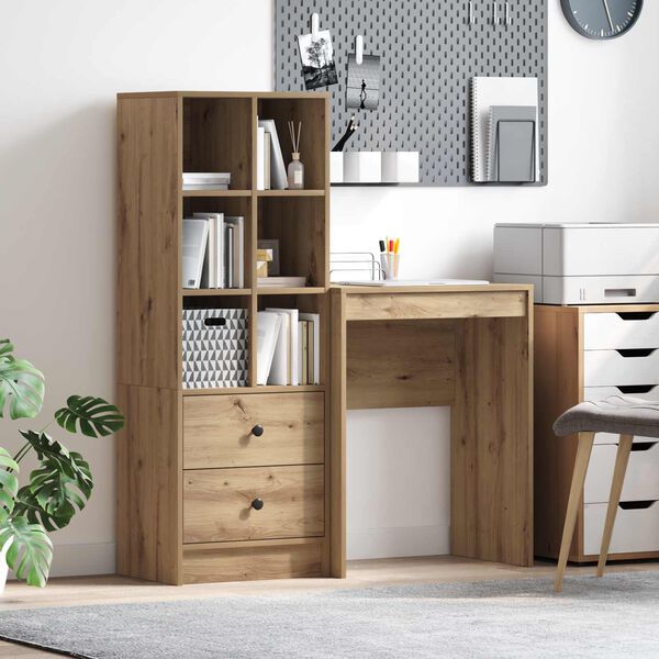 vidaXL Bureau met lade 2 pcs Artisan Eiken