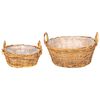 vidaXL Plantenmand met opslag 2 pcs Bruin Lacak Riet