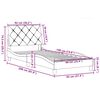vidaXL Bedframe zonder matras 90x190 cm stof cr&egrave;mekleurig