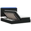 vidaXL LED Opslagbed met Matras Zwart 200 x 200 cm Stof