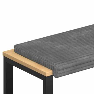 vidaXL Bankkussen Pluche Corduroy Lichtgrijs Diepte 35 cm
