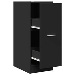 vidaXL Apothekerskast 30x41x77,5 cm bewerkt hout zwart