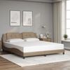 vidaXL Bedframe met LED zonder matras "Zadar" cappuccino 180x200 cm