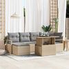 vidaXL Tuin Sofa Set met kussen 7 pcs beige en lichtgrijs